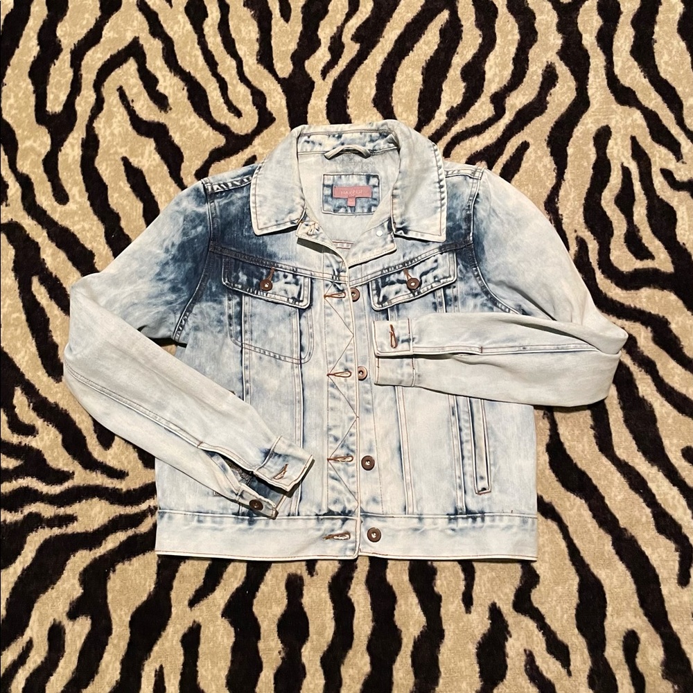 Tie dye blue jean jacket